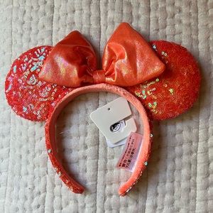 Disney Parks Minnie Mouse Coral Sequin Ears